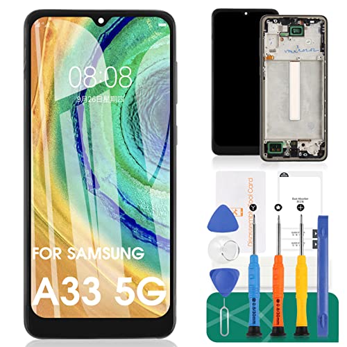 Incell Ersatz-Bildschirm für Samsung Galaxy A33 5G LCD-Display für SM-A336E SM-A336B Digitizer Touchscreen Montage Reparatur-Sets mit Rahmen (kein Fingerabdruck) von SRJTEK