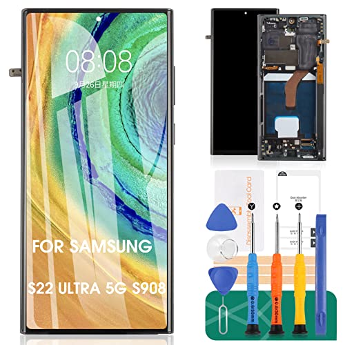 Incell Ersatz-LCD-Display für Samsung Galaxy S22 Ultra 5G SM-S908B, SM-S908U, Touch-Digitizer mit Rahmen, Schwarz, kein Fingerabdruck Incell Ersatz-LCD-Display für Samsung Galaxy S22 Ultra 5G SM-S908B, SM-S908U, Touch-Digitizer mit Rahmen, Schwarz, kein Fingerabdruck von SRJTEK