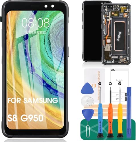 Incell Ersatzdisplay für Samsung Galaxy S8, LCD-Display für Samsung Galaxy S8, SM-G950F, SM-G950U, Digitizer, Touchscreen, Reparaturteil mit Rahmen (nicht für S8 Plus) von SRJTEK