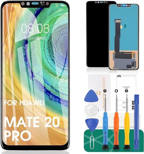 LYA-L09 Ersatzteil-Set für Huawei Mate 20 Pro LCD-Display ohne Rahmen (schwarz, kleinerer Displaybereich, nicht gebogener Bildschirm, keine Fingerabdrücke) von SRJTEK