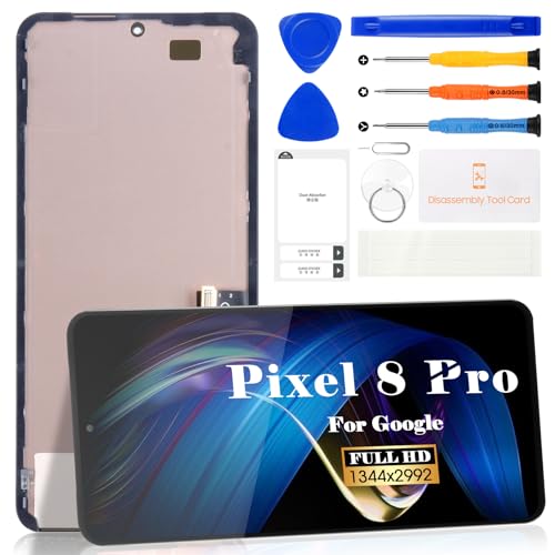 OLED LCD-Digitizer-Reparaturteile für Google Pixel 8 Pro für Google Pixel 8 Pro, Touchscreen-Ersatzteil, GC3VE G1MNW mit Rahmen, Schwarz OLED LCD-Digitizer-Reparaturteile für Google Pixel 8 Pro für Google Pixel 8 Pro, Touchscreen-Ersatzteil, GC3VE G1MNW mit Rahmen, Schwarz von SRJTEK