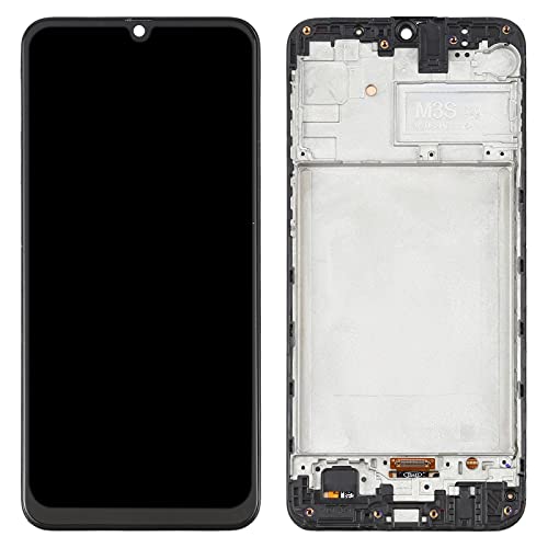 OLED LCD-Display für Samsung Galaxy M21, Ersatz für SM-M215F, Touch-Digitizer, Montage-Reparatur-Set (schwarz, mit Rahmen) von SRJTEK