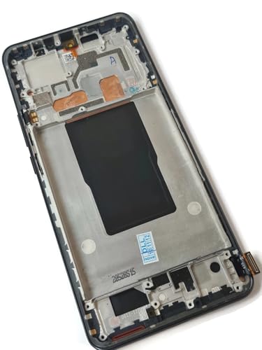 OLED LCD-Display für Xiaomi 12T 5G für Xiaomi 12T Pro 5G 2022, Ersatz für 22071212AG Touchscreen-Digitizer-Display, Montage-Reparatur-Sets mit Rahmen (schwarz) von SRJTEK