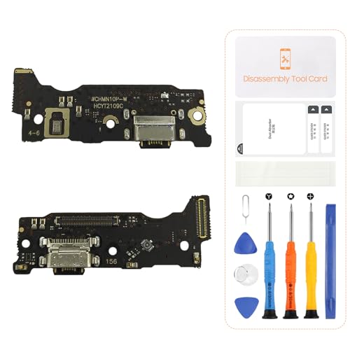 SRJTEK Dock Connector USB Ersatz für Xiaomi Redmi Note 10 Pro 2021 Ladeanschluss Note 10 Pro 2021 Kopfhöreranschluss M2101K6G - Mikrofon/Audio-Buchse/Antennenreparatur-Sets von SRJTEK