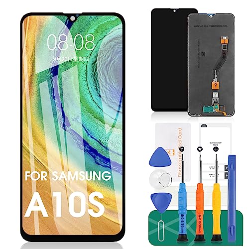 SRJTEK Ersatz für Produkt Samsung Galaxy A10s A107 Bildschirm SM-A107F, SM-A107M LCD Display Touch Digitizer Sensor Kits Matrix (Schwarz ohne Rahmen TFT) von SRJTEK