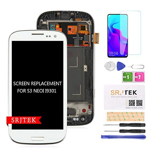 SRJTEK Ersatz für Samsung Galaxy S3 Neo I9301 4,8 Zoll (11,9 cm) LCD-Display, Touchscreen-Digitizer, neue Montage (nicht AMOLED) (weiß) von SRJTEK