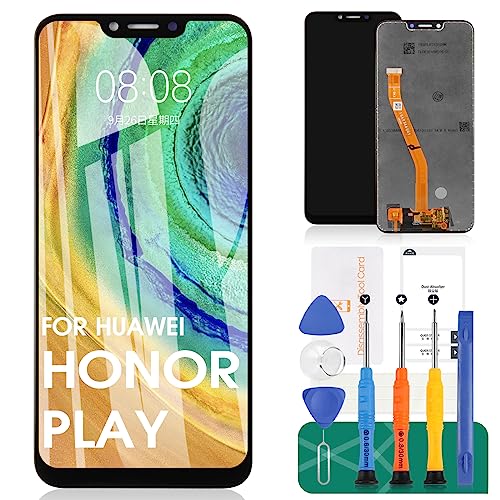 SRJTEK Für Huawei Honor Play LCD-Display für Huawei Honor Play Bildschirm Ersatz COR-L29 Touch Digitizer Repiar Kits (Schwarz, ohne Rahmen) von SRJTEK