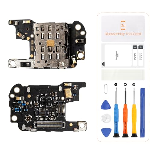 SRJTEK Für Huawei P30 Pro SIM/SD Kartenleser mit Mikrofon Flexkabel VOG-L29, VOG-L09 Mic Flex PCB Board Ersatz SIM Halter Conecction Board Repair Kits von SRJTEK