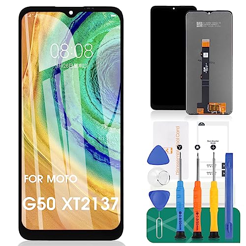 SRJTEK Für Motorola Moto G50 LCD Screen XT2137-1 Bildschirm Ersatz G50 LCD Display Touch Digitizer Montage XT2137-2 Reparaturteile Kits von SRJTEK