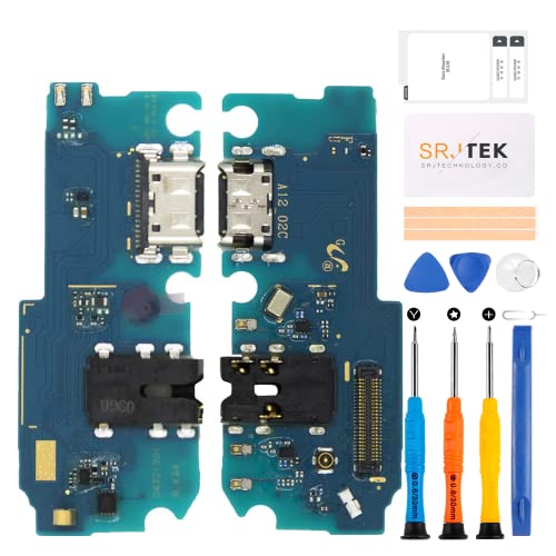 SRJTEK Für Samsung Galaxy A12 Dock Connector Ersatz für Samsung A12 Ladeanschluss A125 Kopfhöreranschluss SM-A125F mit Mikrofon/Audioanschluss/Antenne Ersatz-Reparatursets von SRJTEK