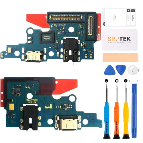 SRJTEK Für Samsung Galaxy A70 Dock Connector Ersatz für Samsung A70 Ladeanschluss A705 Kopfhöreranschluss SM-A705F mit Mikrofon/Audioanschluss/Antenne Ersatz-Reparatursets von SRJTEK