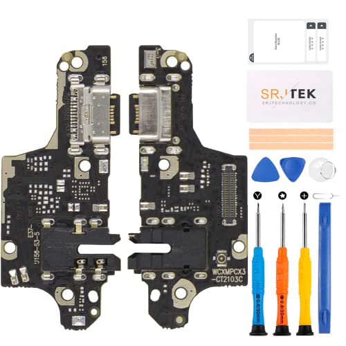SRJTEK Für Xiaomi Poco X3 NFC Dock Connector Ersatz Poco X3 NFC Ladeanschluss M2007J20CG Kopfhöreranschluss M2007J20CT mit Mikrofon/Audio Jack/Antenne Ersatz Reparatursets von SRJTEK