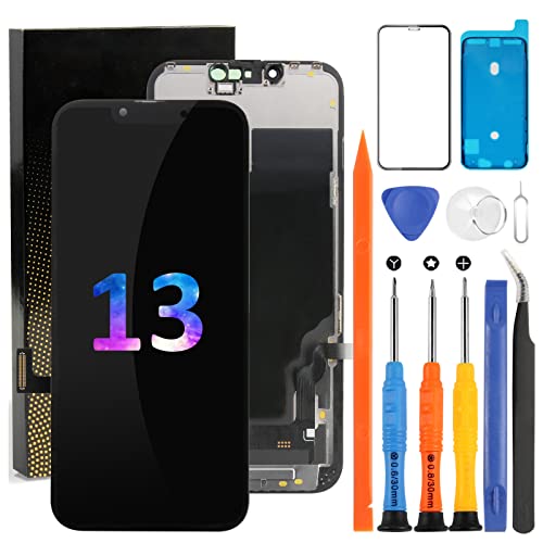 SRJTEK Für iPhone 13 Bildschirm Ersatz für iPhone 13 LCD Bildschirm Ersatz A2633 LCD Display A2482 Touch Digitizer Assembly A2631 A2634 A2635 (Incell Not Original) von SRJTEK