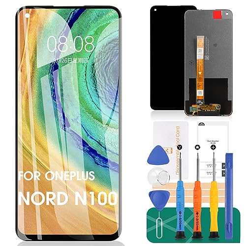 SRJTEK Kompatibel mit OnePlus Nord N100 LCD Display BE2013 BE2015 BE2011 Ersatzteile für OnePlus Touch Screen Sensor Digitizer Komplett Assmebly Kits von SRJTEK