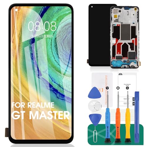 SRJTEK OLED Ersatz-LCD-Display für Realme GT Master Edition, RMX3363, RMX3360, Touch-Digitizer-Reparatur-Set mit Rahmen, Schwarz SRJTEK OLED Ersatz-LCD-Display für Realme GT Master Edition, RMX3363, RMX3360, Touch-Digitizer-Reparatur-Set mit Rahmen, Schwarz von SRJTEK