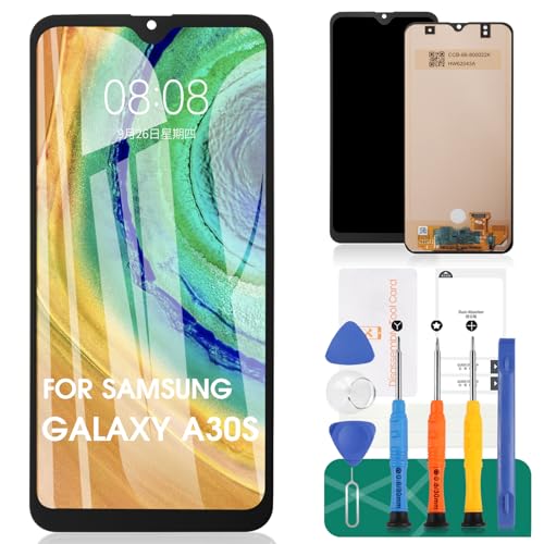 SRJTEK TFT für Samsung Galaxy A30s LCD-Display für Samsung A30s Bildschirm Ersatz SM-A307F Touch Digitizer Kits ohne Rahmen (schwarz, keine Fingerabdruckerkennung) von SRJTEK