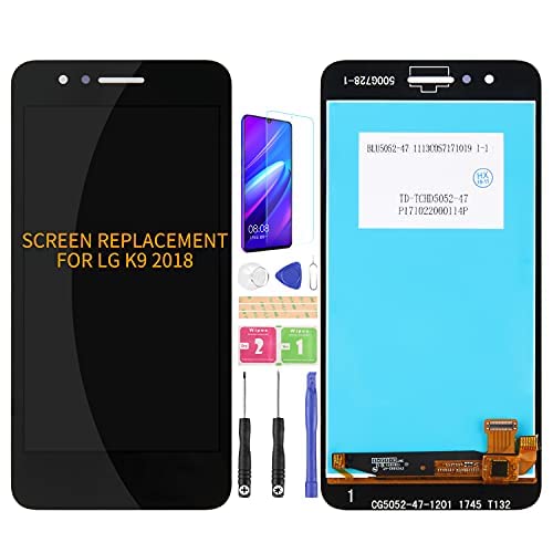 SRJTEK kompatibel mit LG K9 2018 LCD Display Ersatz für LMX210FM LMX210BM Touchscreen Sensor Digitizer LMX210NMW Montage mit Kits von SRJTEK