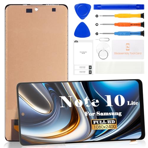 TFT Ersatz-LCD-Bildschirm für Samsung Galaxy Note 10 Lite, SM-N770F/DS SM-N770F SM-N770F/DSM Touch Digitizer Montage Reparaturteile (schwarz) von SRJTEK