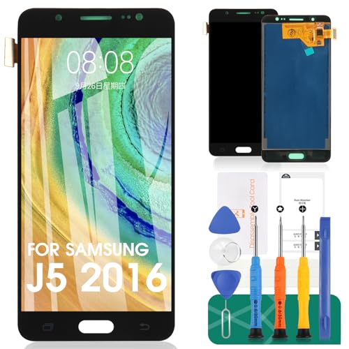 TFT-LCD-Bildschirm Ersatz für Samsung Galaxy J5 2016 J510 J510F J510F/DS J510G/DS 13,2 cm (5,2 Zoll) LCD-Display Touchscreen Digitizer (kein Original AMOLED) (schwarz) von SRJTEK