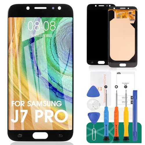 TFT-LCD-Bildschirm Ersatz für Samsung Galaxy J7 Pro 2017 J730 J730F/DS J730G/DS J730GM/DS 5,5 Zoll LCD Display Touchscreen Digitizer Neu Montage (kein Original AMOLED) Schwarz von SRJTEK