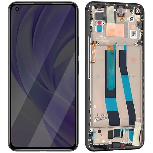 TFT LCD-Display für Xiaomi Mi 11 Lite 4G für Xiaomi 11 Lite 5G NE Bildschirm, Ersatz-Touchscreen, Digitizer-Display, Montage-Reparatur-Sets mit Rahmen (schwarz) von SRJTEK