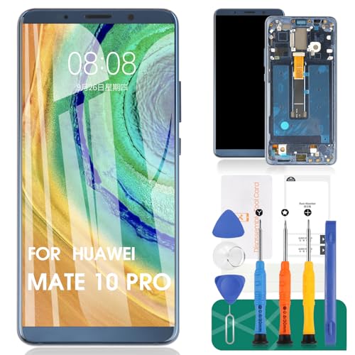 TFT für Huawei Mate 10 Pro LCD-Display für Huawei Mate 10 Pro Touchscreen Ersatz BLA-L29 Digitizer mit Rahmen (blau, keine Fingerabdruckerkennung) von SRJTEK