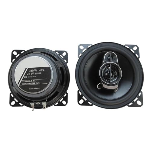 Auto-Hochtöner 2 Stück (2 x 280 W) 560 W 4-Zoll-HiFi-Autolautsprecher – HD-Audio, 4.0 Surround, App-Steuerung, universelle Unterputzmontage Lautsprecher Horn von SRKATI
