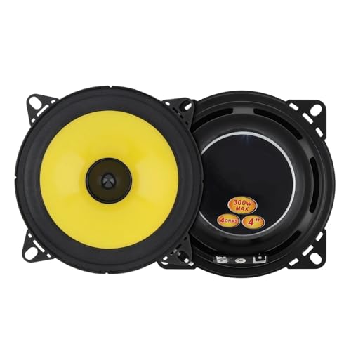 SRKATI Auto-Hochtöner 2 stücke 4/5 Zoll 300W/400W Auto Audio Lautsprecher Universal Schwere Mid-bass Ultra-dünne Modifizierte Lautsprecher Horn(5 Inch 400W) von SRKATI