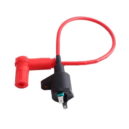 SRKATI Zündkerzen Motorrad Racing Zündspule Für Chinesische 50cc-250cc Dirt Pit Bike Moped ATV Go Kart Quad Buggy Ersatz Zündungskabel(Red) von SRKATI