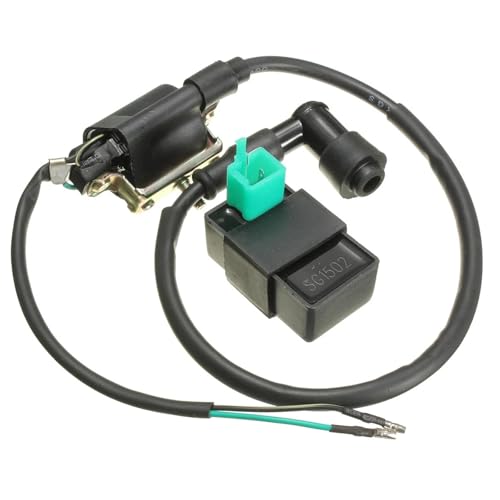 SRKATI Zündkerzen Motorrad Zündspule & CDI EINHEIT Kit Für 50cc 70cc 90cc 110cc 125cc ATV Pit Bike Zündungskabel von SRKATI