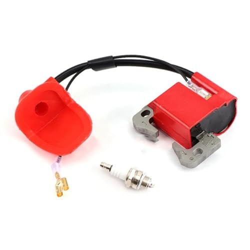 SRKATI Zündkerzen Schwarz Rot Zündspule Für 47cc 49cc Motor Kinder Quad ATV Racing Tasche Dirt Bike Motocross Zündungskabel(Red) von SRKATI