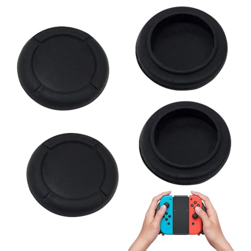 Ersatzkappe für Controller Switch Joystick Kappen Silikon Joystick Daumenkappen Ersatzteile für Nintendo Switch Joy Con Kappen Zubehör Controller Verbessertes Gamer Spielerlebnis(4 Stück Schwarz) von SRLWMYI