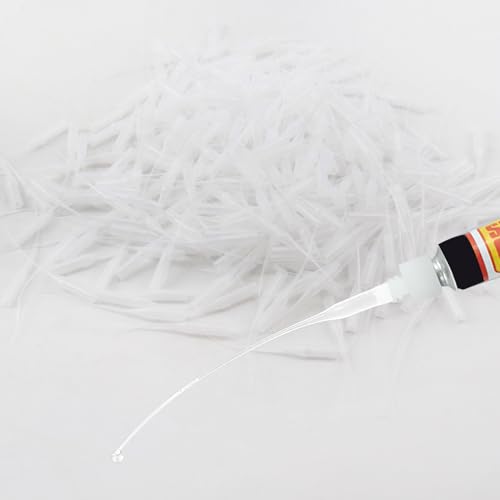 Kleber Micro Tips Kunststoffkleber Flaschenspitzen 300 Stück Leim Extender Präzisionsapplikatoren für Kleberflaschen Leim Extender Ideal für Handwerk Modellbau und Laboranwendungen von SRLWMYI