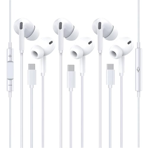 SRLWMYI 3 Pack Kopfhörer USB C Kabelgebundene In Ear mit Mikrofon und Lautstärkeregler Kabelkopfhörer, für iPhones 15/15Pro/15Plus/16/16 Pro/16Plus/Galaxy S24/S23/Google Pixel/Huawei SRLWMYI 3 Pack Kopfhörer USB C Kabelgebundene In Ear mit Mikrofon und Lautstärkeregler Kabelkopfhörer, für iPhones 15/15Pro/15Plus/16/16 Pro/16Plus/Galaxy S24/S23/Google Pixel/Huawei von SRLWMYI