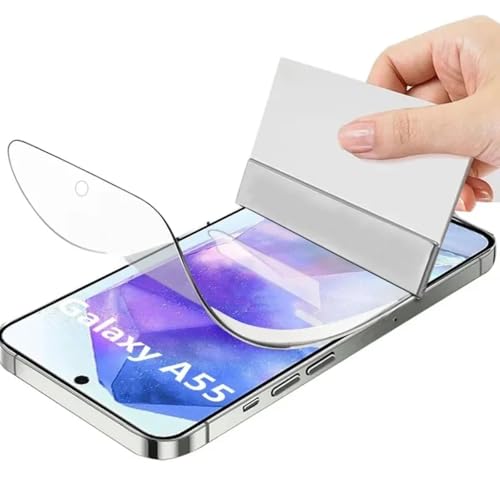 3 Stück Displayschutzfolie aus Hydrogel für Samsung Galaxy A55 5G（6.6"）, Selbstheilende TPU-Folie, [Anti-Bläschen][Hohe Empfindlichkeit][Anti Kratzer Schutz Displayfolie] von SRSRROP