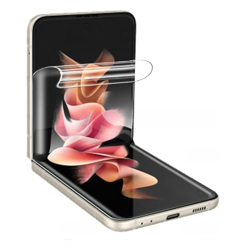 3 Stück Displayschutzfolie aus Hydrogel für Samsung Galaxy Flip5 4 3 / Galaxy Z Flip 5 4 3 (6.7"), Selbstheilende TPU-Folie, [Anti-Bläschen][Hohe Empfindlichkeit][Anti Kratzer Schutz Displayfolie] von SRSRROP
