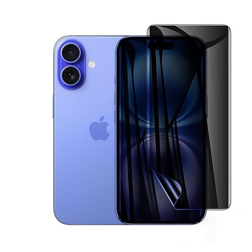 SRSRROP 2X Sichtschutz Schutzfolie für iPhone 16 6.1", Blasenfreie Weich TPU Privacy Displayschutzfolie [Anti Spähen] [Anti-Kratzen] von SRSRROP
