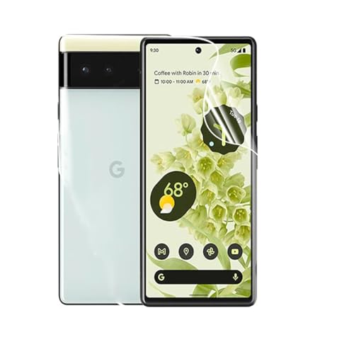 SRSRROP 3 Stück Displayschutzfolie aus Hydrogel für Google Pixel 6a 6.1", Selbstheilende TPU-Folie, [Anti-Bläschen][Hohe Empfindlichkeit][Anti Kratzer Schutz Displayfolie] von SRSRROP