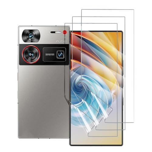 SRSRROP 3 Stück Hohe Empfindlichkeit Hydrogel Film für ZTE nubia Z60 Ultra 5G 6.8", Flexibel HD Clear，Fingerabdruck-ID Unterstützen,Kratzfest Keine Blasen von SRSRROP