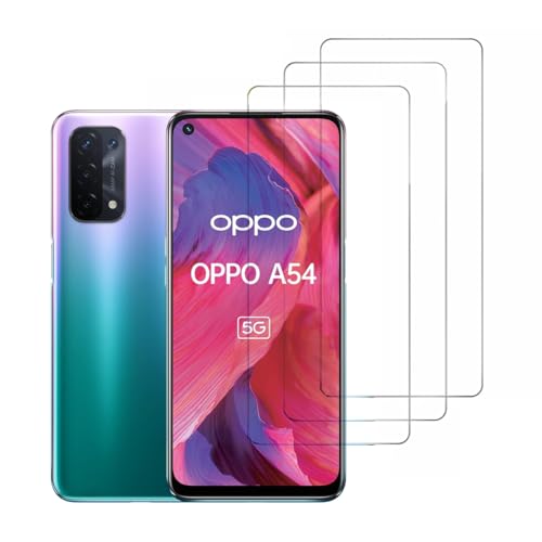 SRSRROP 3 Stück Panzer Schutz Glas für Oppo A54 (6.54"), 9H Härte Folie Displayschutz [Anti-Kratzen] [HD Klar][Bläschenfrei] von SRSRROP