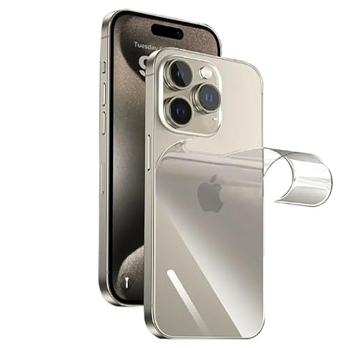 SRSRROP 3 Stück Rückseite Schutzfolie für iPhone 15 Pro Max (6.7"), Zurück Hydrogel Folie, Flexible TPU-Displayschutzfolien Film [nicht glas] von SRSRROP