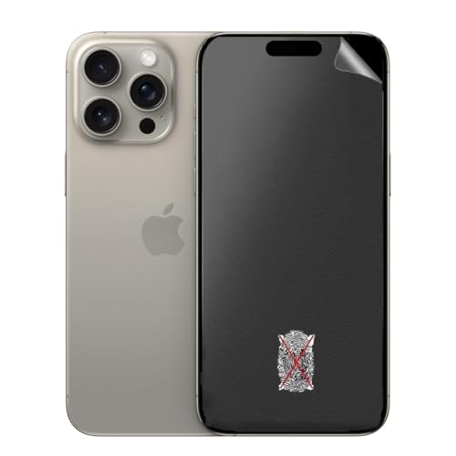 SRSRROP 3x matte Displayfolie für iPhone 15 Pro Max (6.7"), Blendschutz matte Schutzfolie, Anti-Fingerabdruck Displayschutzfolie von SRSRROP