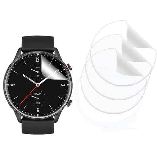 SRSRROP 5 Stück Displayschutz Folie für Ama zfit GTR 3 (1.39"), Flexible TPU Folie, Anti-Kratzer HD Klar Displayfolie, Selbstheilung von SRSRROP