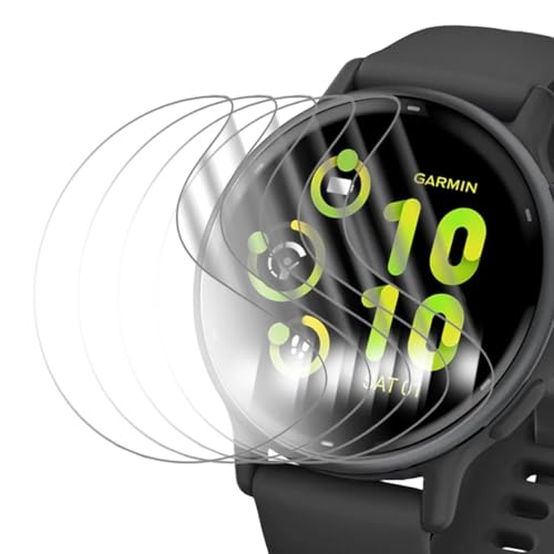 SRSRROP 5 Stück Schutzfolie für GRMN vívoactive 6/vívoactive 5 42mm Displayschutz,Flexible TPU Displayfolie Blasenfrei Einfache Installation HD Transparent Kratzfest Displayschutzfolie von SRSRROP