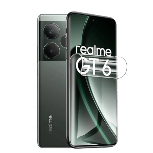 SRSRROP Displayschutzfolie Schutzfolie für Realme GT 6/ Realme GT 6T (6.78"), 3 Stück Transparente Flexible Hydrogel Folie TPU Film [Anti-Kratzer] [hohe Empfindlichkeit] von SRSRROP