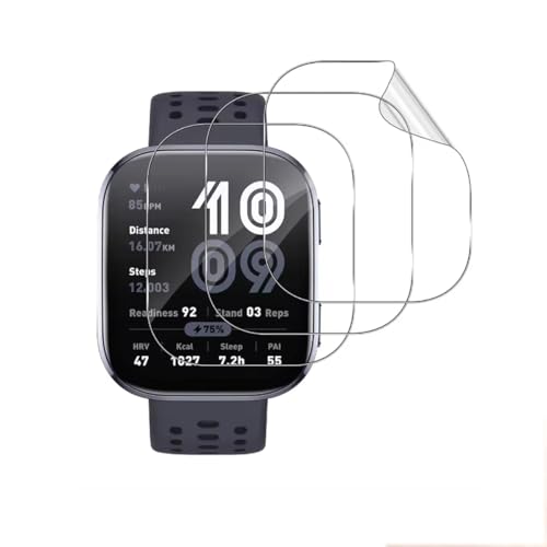 SRSRROP Schutzfolie für Amazfit Bip 6 Folie - [Flexible TPU] für smartwatch 1.97" Displayschutz, Blasenfreie, Weich HD Klar Displayfolie, Volle Abdeckung, Anti-Staub 5 Stück von SRSRROP
