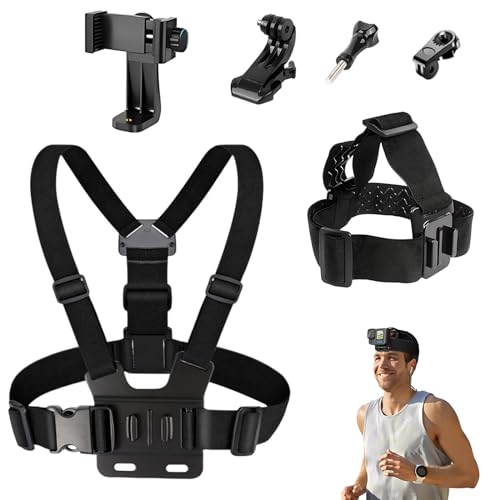 SRTSTR 6 Stück Action Kamera Zubehör 3 in 1 Action Cam Brustgurt/Kopfgurt Halterung Handy Brusthalterung Kit Einstellbarer Kamera Halterung für GoPro Hero Xiaoyi DJI Actionkameras Und iPhone SRTSTR 6 Stück Action Kamera Zubehör 3 in 1 Action Cam Brustgurt/Kopfgurt Halterung Handy Brusthalterung Kit Einstellbarer Kamera Halterung für GoPro Hero Xiaoyi DJI Actionkameras Und iPhone von SRTSTR