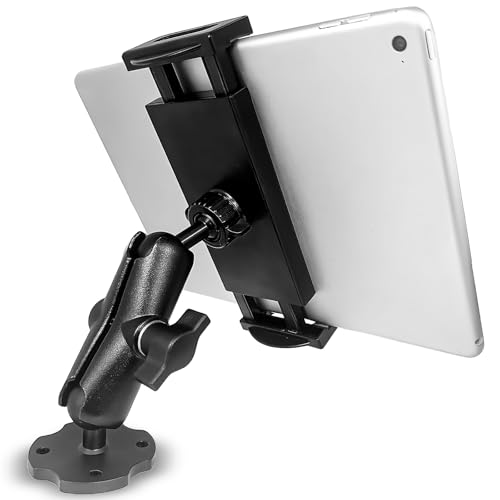 Kfz-Tablet-Halterung – robuste Bohrbasis, 360° drehbarer Halter für LKW, kompatibel mit iPad, Samsung Tab 5-13 Zoll Tablet und Telefon, iPad-Ständer für Wand, Business, Fahrzeug, Desktop Kfz-Tablet-Halterung – robuste Bohrbasis, 360° drehbarer Halter für LKW, kompatibel mit iPad, Samsung Tab 5-13 Zoll Tablet und Telefon, iPad-Ständer für Wand, Business, Fahrzeug, Desktop von SRUIM