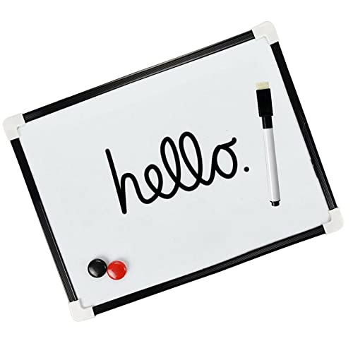Mini A4 Magnetisches Whiteboard, 29,5 cm, tragbare Notiztafel für Küchenwand, Markerstift mit Radiergummi, runde Magnete, perfekt zum sofortigen Schreiben, entfernbare Notizen und Memos von SRV Hub