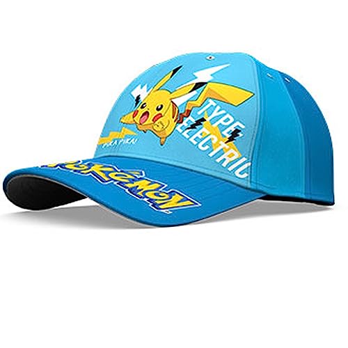 Pokeman Kids Cotton Baseball Cap, Blue Stylish and Versatile Hat for Childrens, Ideal for Casual and Sporty Looks 3+ Y von SRV Hub